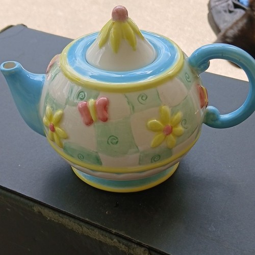 Oneida ceramic teapot floral - oneida,